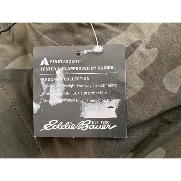 NWT EDDIE BAUER First Ascent Pants Mens 36x32 Camo Cargo GUIDE PRO Outdoor UPF - Picture 5 of 9